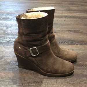UGG Australia Gisella Suede Wedge Bootie